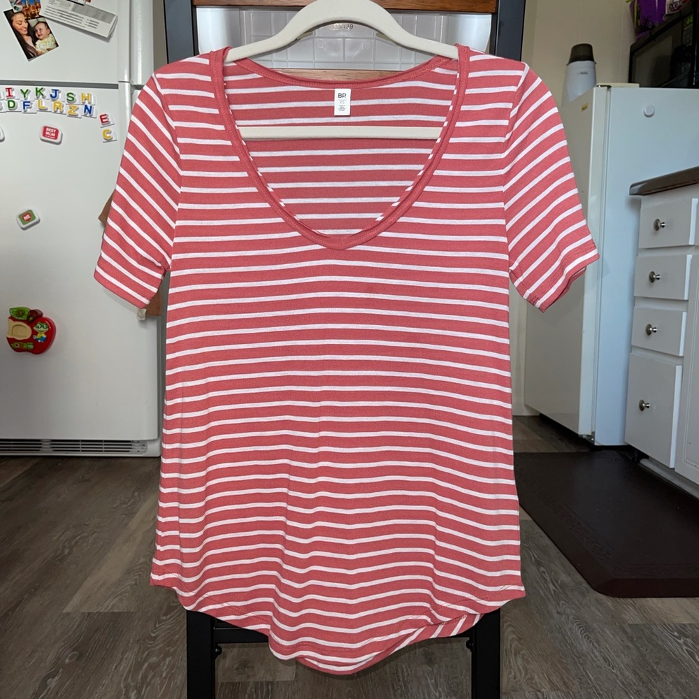BP. Striped V-Neck Tee
